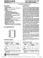 KS74HCTLS670 datasheet pdf Samsung Electronic