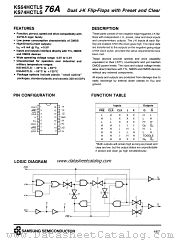 KS74HCTLS76A datasheet pdf Samsung Electronic