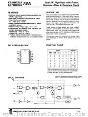 KS74HCTLS78A datasheet pdf Samsung Electronic