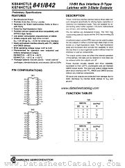 KS74HCTLS841 datasheet pdf Samsung Electronic