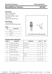 2SD1892 datasheet pdf Savantic