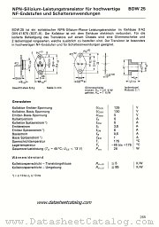 BDW25 datasheet pdf Siemens
