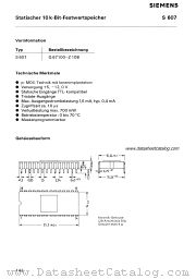 S607 datasheet pdf Siemens