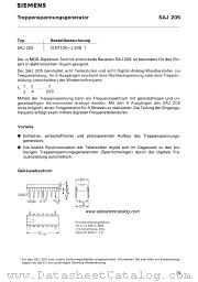 SAJ205 datasheet pdf Siemens