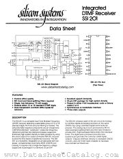 SSI201 datasheet pdf Silicon Systems