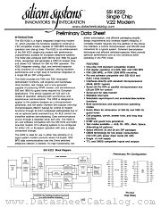 SSI K222 datasheet pdf Silicon Systems