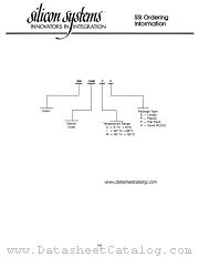 ORDERING INFORMATION datasheet pdf Silicon Systems