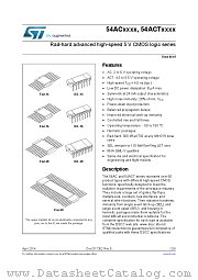 54AC245 datasheet pdf ST Microelectronics