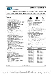 STM32L152C8U6A datasheet pdf ST Microelectronics