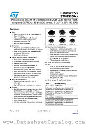 STM8S207C8 datasheet pdf ST Microelectronics