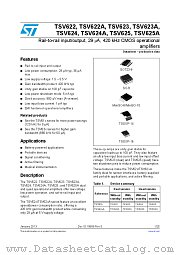 TSV624 datasheet pdf ST Microelectronics