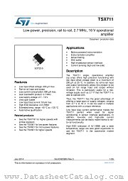 TSX711 datasheet pdf ST Microelectronics