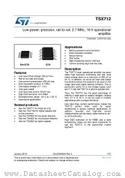 TSX712IDT datasheet pdf ST Microelectronics