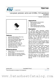 TSX7191 datasheet pdf ST Microelectronics