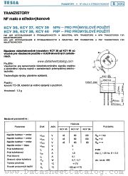 KCY38 datasheet pdf Tesla Elektronicke