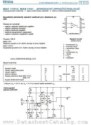 MAC1741C datasheet pdf Tesla Elektronicke