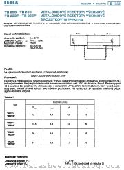 TR233P datasheet pdf Tesla Elektronicke