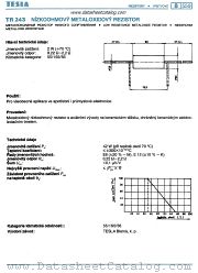 TR243 datasheet pdf Tesla Elektronicke