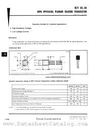 BCY86 datasheet pdf Texas Instruments