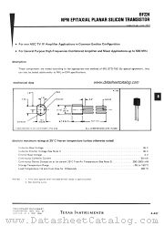 BF224 datasheet pdf Texas Instruments