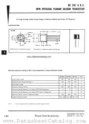 BF292B datasheet pdf Texas Instruments