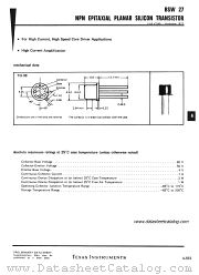 BSW27 datasheet pdf Texas Instruments