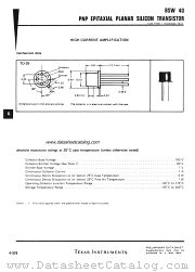 BSW40 datasheet pdf Texas Instruments