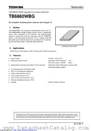 TB6860WBG datasheet pdf TOSHIBA