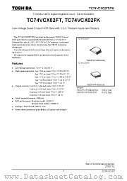 TC74VCX02FK datasheet pdf TOSHIBA