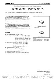 TC74VCX74FK datasheet pdf TOSHIBA