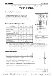 TK13A55DA datasheet pdf TOSHIBA