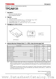 TPCA8131 datasheet pdf TOSHIBA