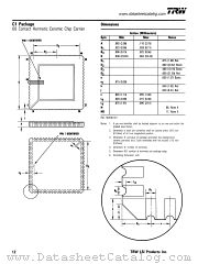 C1 PACKAGE datasheet pdf TRW