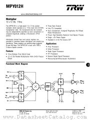 MPY012H datasheet pdf TRW