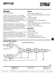 MPY112K datasheet pdf TRW