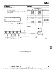 N2 PACKAGE datasheet pdf TRW