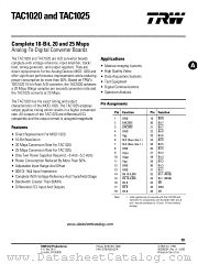 TAC1020 datasheet pdf TRW