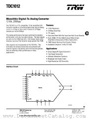 TDC1012 datasheet pdf TRW