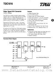 TDC1016 datasheet pdf TRW