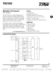 TDC1025 datasheet pdf TRW