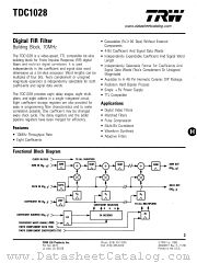 TDC1028 datasheet pdf TRW