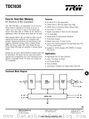 TDC1030 datasheet pdf TRW