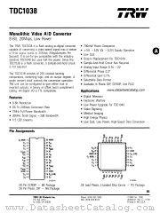 TDC1038 datasheet pdf TRW