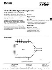 TDC1041 datasheet pdf TRW