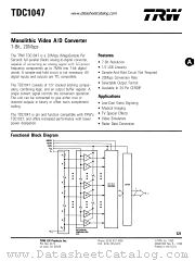 TDC1047 datasheet pdf TRW