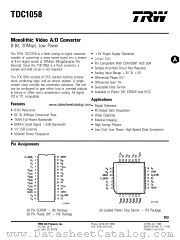 TDC1058 datasheet pdf TRW