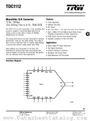 TDC1112 datasheet pdf TRW