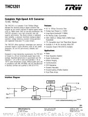 THC1201 datasheet pdf TRW