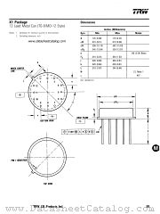 X1 PACKAGE datasheet pdf TRW