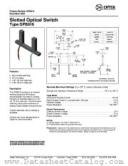 OPB819 datasheet pdf Optek Technology